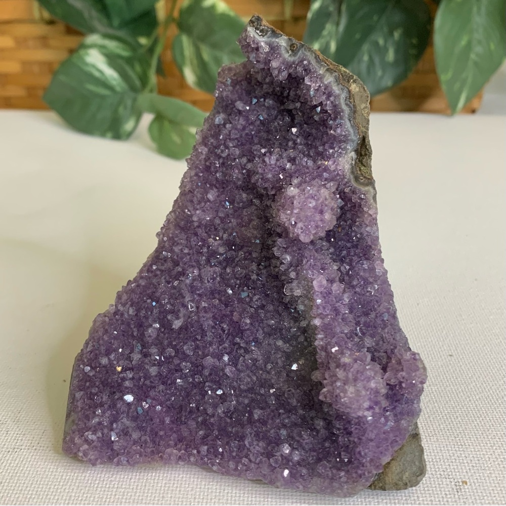 Large Purple Amethyst Crystal Cluster Geode Uruguay Cathedral Gemstone 4.75"x4.5 - Picture 4 of 16